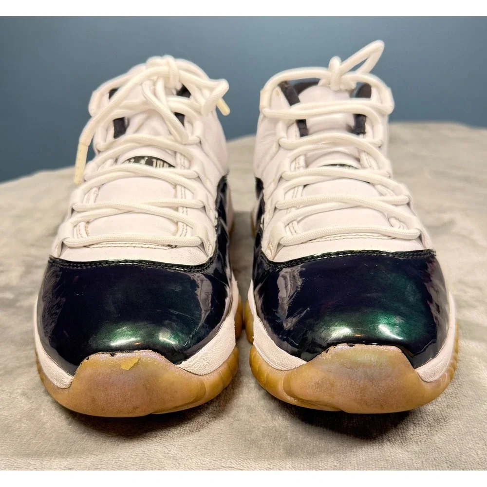 Air Jordan 11 Retro Low Mens 9 Iridescent Emerald 528895-145 Basketball Shoes